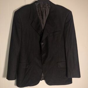 Valentino UOMO ￼Pinstripe￼Men Dress Suit Made In ITALY 3 Button cashmere wool